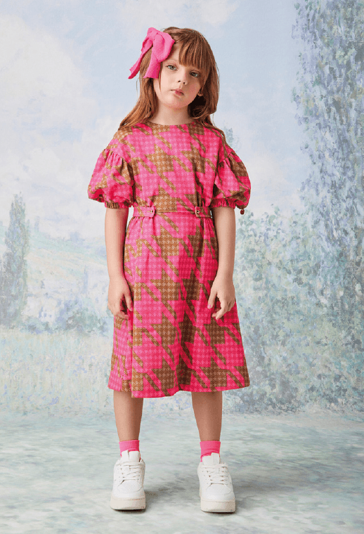 Vestido Maxi Pied de Poule Animê - Gracia