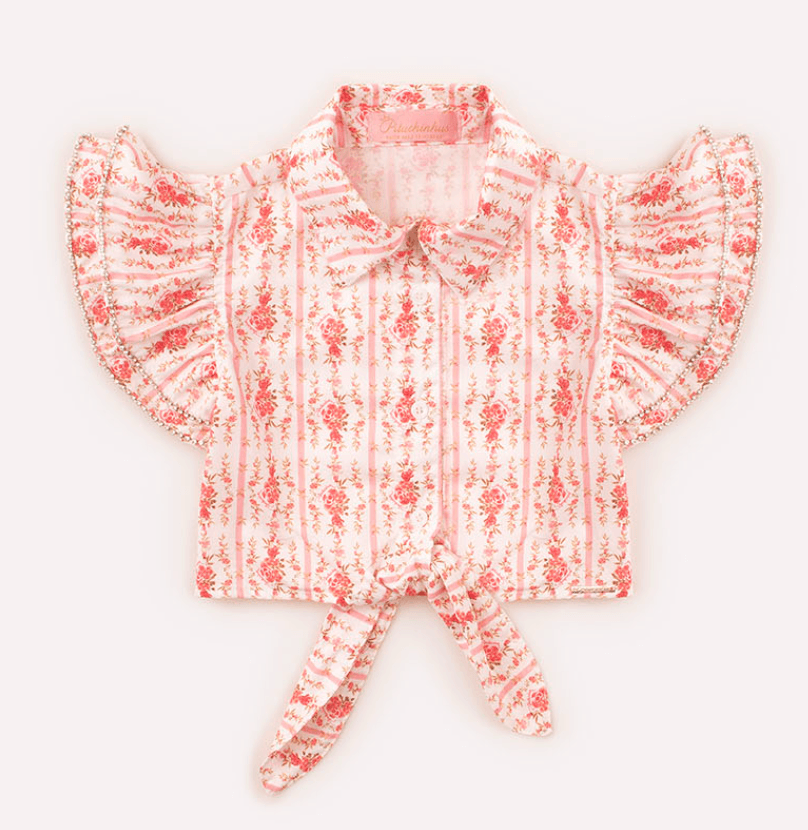 Camisa cropped floral Pituchinhus - Gracia