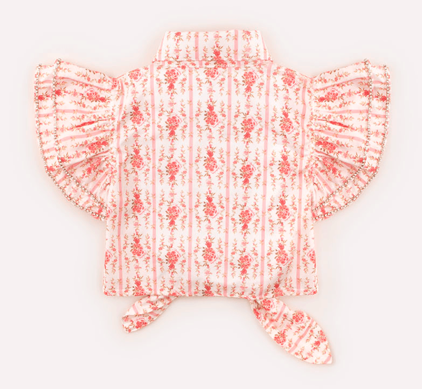 Camisa cropped floral Pituchinhus - Gracia